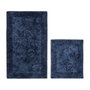 Mijölnir Juego de alfombrillas de baño de algodón 100% Azul oscuro